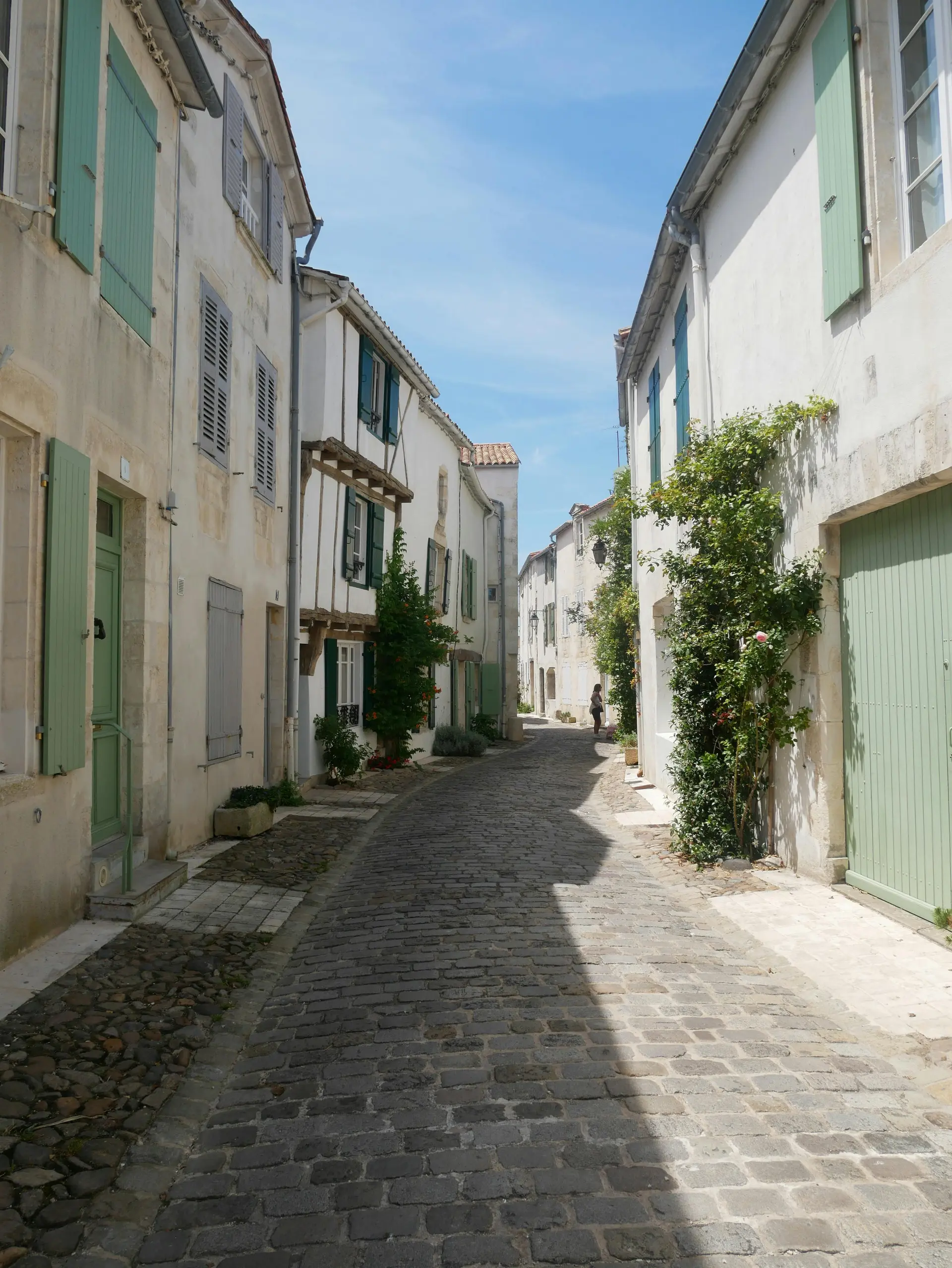 Rue typique des Portes-en-Ré, Île de Ré